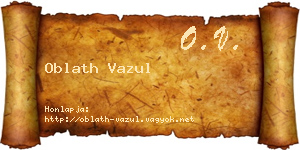 Oblath Vazul névjegykártya